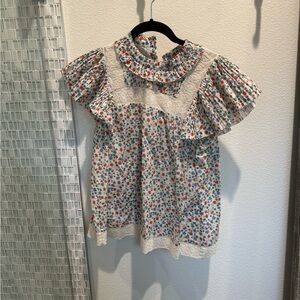 Sea New York Floral Blouse with Lace